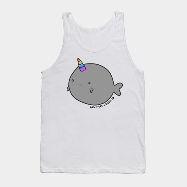 Winter Whale Tank Top by SuperrScribbles